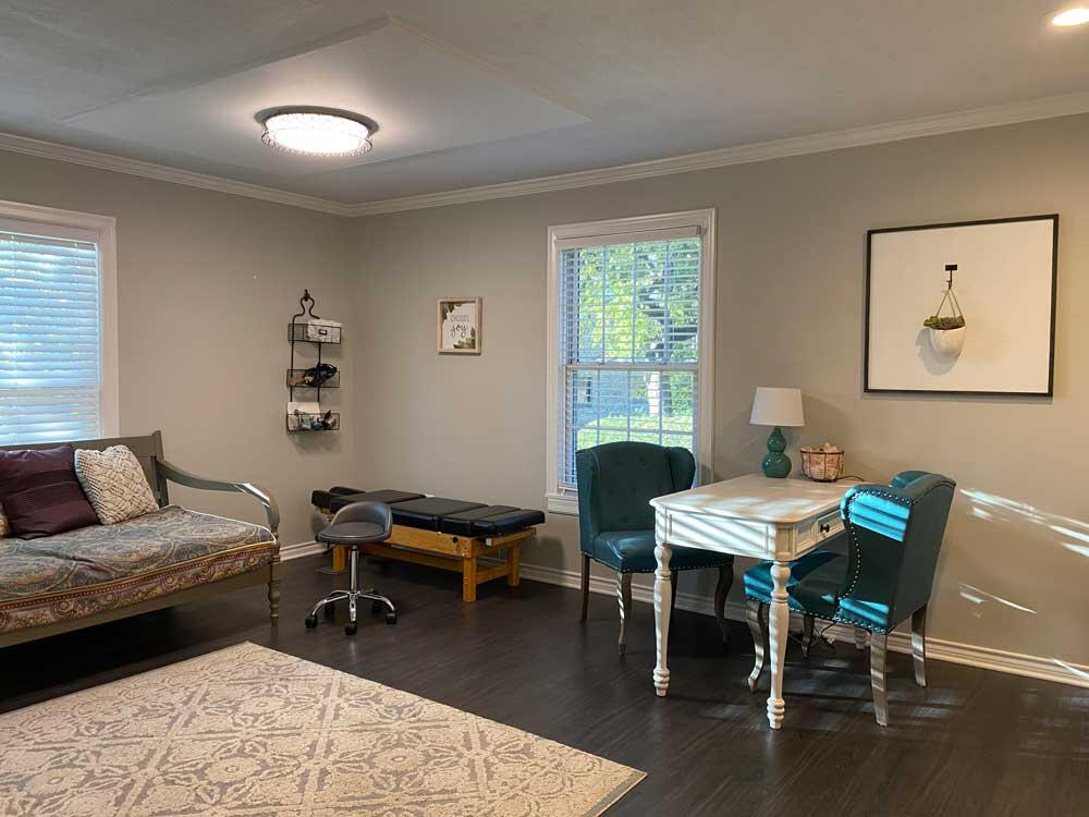 Our exam rooms provide maximum space for the whole family to attend prenatal appointments, emphasizing our family-centered care.